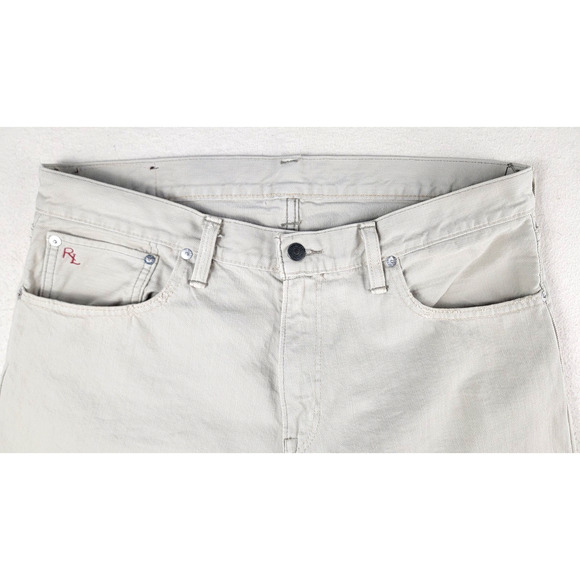 Polo Ralph Lauren 867 Classic Fit Jeans Men’s 34x30 Hudson Bone Wash Beige - Picture 2 of 15